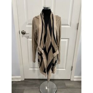 August Silk Tan Open Front Cardigan Sweater Size‎ XL Cotton Blend NWT